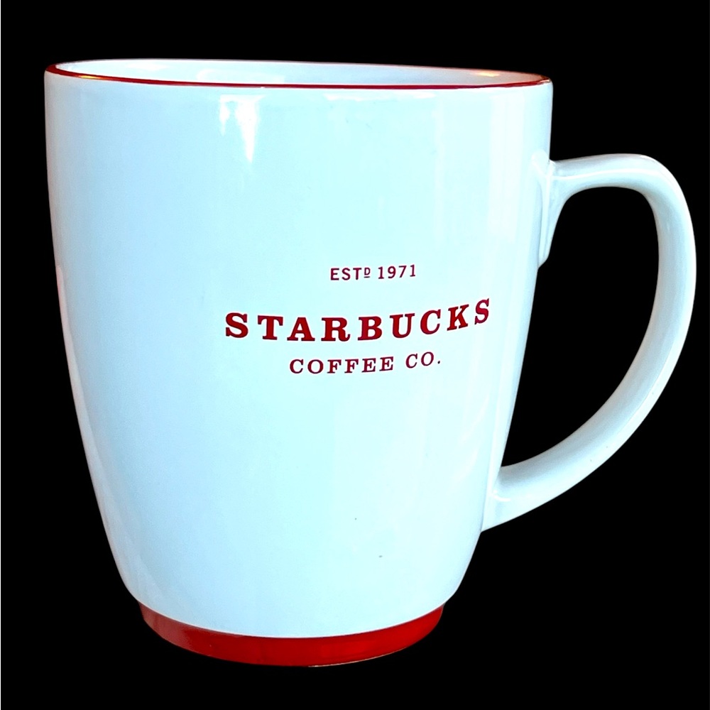 Gorgeous Red & White Collectible Starbucks Mug 2008